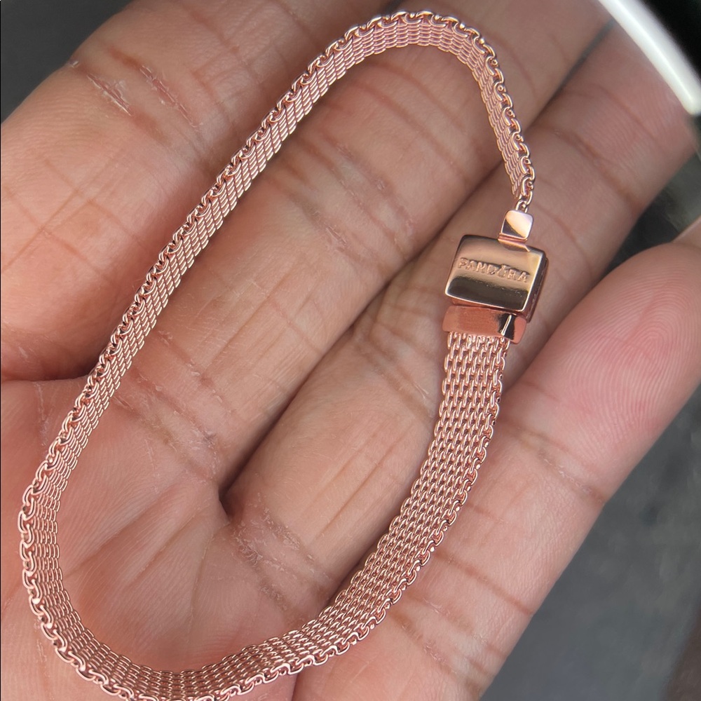 Pandora Rose Gold Multi-Strand Mesh Bracelet